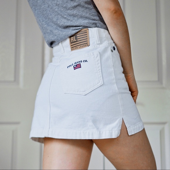 Polo Ralph Lauren Dresses & Skirts - Polo by Ralph Lauren White Denim Mini Skirt